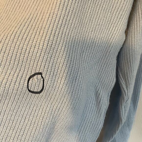 Cyrus light blue, ribbed V-neck sweater size medium - Picture 3 of 15